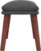 vidaXL - Voetenbank - 45x29,5x35 - cm - stof - donkergrijs