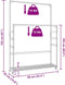 vidaXL - Kledingrek - met - schappen - en - wielen - 90x35x155 - cm - bamboe