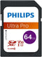 Philips FM64SD65B - SDXC Geheugenkaart 64GB - Class 10 UHS-I U3 V30 - 100 MB/s Leessnelheid (1 stuk)