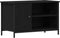 vidaXL - TV-kast - Zwart - Eiken - 80x40x50 - cm - Geengineerd - Hout - en - Staal