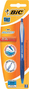 BIC Atlantis Soft Balpen met Kliksysteem - Blauw - Pak van 1 Stuk - Medium Punt 1 mm