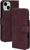 Mobiparts hoesje geschikt voor Apple iPhone 15/14/13 - Wallet/Boekhoesje - Eco Leer - Magneet Sluiting - Opberg vakken - Paars Rood