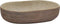 vidaXL - Opzetwasbak - ovaal - 59x40x14 - cm - keramiek - zandkleurig - en - bruin