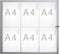 MAULextraslim Vitrine - zilver - 6 x A4 - 1 stuk - 3.1 x 71 x 65.1 cm - MAUL