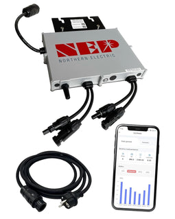 Microomvormer van NEP BDM800VA - Plug and Play - MPPT-efficientie > 99,5% - 5 m netsnoer - app voor