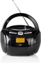 Nedis CD-Speler Boombox - Batterij Gevoed / Netvoeding - Stereo - 9 W - Bluetooth - FM - USB-weergave - Handgreep - Zwart
