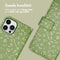 iMoshion Hoesje Geschikt voor iPhone 12 Pro / 12 Hoesje Met Pasjeshouder - iMoshion Design Bookcase smartphone - Groen / Green Flowers