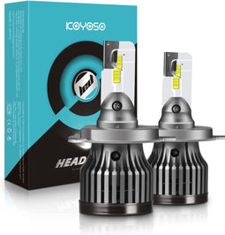H4 LED auto koplampen - 2 stuks - 20000LM/ 120W - IP 68 - Koplampen - 6000K koelwitte kleur - 300 % Helderder dan origineel halogeen - Geen verstrooiing - Geen donkere vlek - Beste keuze om uw lampen te upgraden