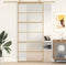 vidaXL - Schuifdeur - 90x205 - cm - mat - ESG-glas - en - aluminium - goudkleurig