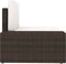 vidaXL - Tweezitsbank - sectioneel - poly - rattan - bruin