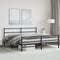 vidaXL - Bedframe - met - hoofd- - en - voeteneinde metaal - zwart - 180x200 - cm