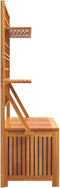 vidaXL - Opbergbox - met - latwerk - 99x50x160 - cm - massief - acaciahout