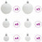 Kerstbal Set met 150 LED 61 pcs Wit Kunststof