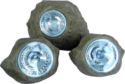 Lumisky Rock Brown - Solar Led Grondspot - Set van drie