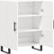 vidaXL - Dressoir - 69,5x34x90 - cm - bewerkt - hout - hoogglans - wit