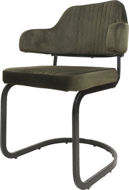 Eetkamerstoel Fox Velvet Army Green