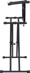 vidaXL - Keyboardstandaard - X-frame - dubbel - versterkt - zwart