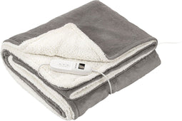 Sencor SUB 2000G elektrische bovendeken - XL - 180 x 130 cm - fleece sherpa stof - wasbaar - 9 standen met display - grijs