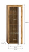 Furnilux Jam - Vitrinekast - 35x60x159cm - Wit eiken