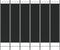vidaXL - Kamerscherm - met - 6 - panelen - 240x200 - cm - stof - zwart