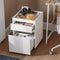 SoBuy FBT121-W - Bijzettafel - 2 Laden - Wit - 40x40x54 cm