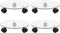 vidaXL - Plantenrollers - 4 - st - rond - 28 - cm - gehard - glas