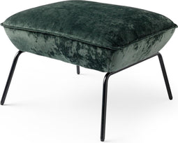 Dutch Decor - SCOTT - Voetenbankje - velvet poef - 57x54x40 cm - ideale bijzet poef - Mountain View - groen- Hocker- Zitmeubel