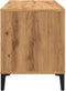 vidaXL - Platenkast - 100x38x48 - cm - bewerkt - hout - artisanaal - eikenkleur