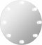 vidaXL - Wandspiegel - zonder - lijst - met - LED-lampen - rond - glas
