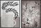 Schilderij DKD Home Decor 53 x 4,5 x 73 cm Modern Blad van een plant (2 Stuks)