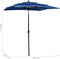 vidaXL - Parasol - 3-laags - met - aluminium - paal - 2x2 - m - azuurblauw