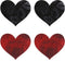 Peekaboo Nipple Cover Pasties PEEKABOO PASTIES STOLEN KISSES HEARTS Zwart
