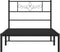 vidaXL - Bedframe - met - hoofdbord - metaal - zwart - 80x200 - cm