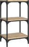 vidaXL - Boekenkast - 40x33x70,5 - cm - bewerkt - hout - en - staal - Sonoma - eiken