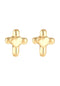 Elli - Earring (Kids) - Kruis oorknoppen met hart - Goudkleurig