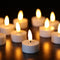LED kaarsen met timer, 6 stuks, warm wit, 3D vlam