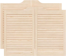 vidaXL - Draaideuren - louvredesign - 2-paar - 80x100 - cm - massief - grenenhout