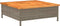 vidaXL - Parasolvoetbedekking - 70x70x25 - cm - poly - rattan - acaciahout - grijs