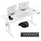 Woltu Elektrisch Verstelbaar Bureau - 160 x 70 cm - Hoogte 72 tot 120 cm - USB Oplader - Wit