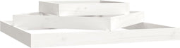 vidaXL - Plantenbak - 112x112x27 - cm - massief - grenenhout - wit