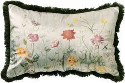 Dutch Decor POSSY - Kussenhoes met bloemenpatroon 40x60 cm Chive - groen - met rits