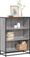 vidaXL - Boekenkast - 80,5x35x107,5cm - bewerkt - hout - grijs - sonoma - eikenkleur