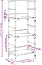 vidaXL - Boekenrek - 50x33x117,5 - cm - bewerkt - hout - gerookt - eikenkleurig
