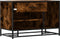 vidaXL - Schoenenbank - 80x40x53,5 - cm - bewerkt - hout - en - metaal - gerookt - eiken