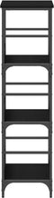 vidaXL - Boekenkast - Zwart - Eiken - 50x33x117,5 - cm - Geengineerd - Hout - en - Staal