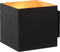 Atmooz - Wandlamp Gerona - Industrieel - Woonkamer / Slaapkamer - Zwarte Buitenkant - Gouden Binnenkant - Hoogte 14cm - Metaal