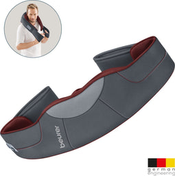 Beurer MG 151 - 3D Shiatsu Massagekussen - 8 Shiatsu massagekoppen - Licht en Verwarming - Lederlook
