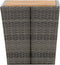 vidaXL - Theetafel - 41,5x41,5x43 - cm - poly - rattan - massief - acaciahout - grijs