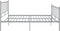 vidaXL - Bedframe - metaal - grijs - 180x200 - cm