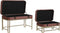 Kruk DKD Home Decor Roze Gouden Metaal Fluweel (80 x 40 x 47 cm)